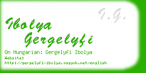 ibolya gergelyfi business card